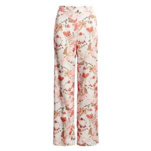 Ming Wang pants watercolor floral wide leg size Medium M